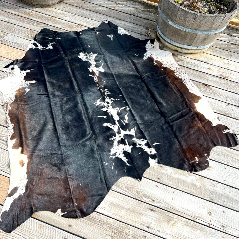 Black and White Cowhide Rug